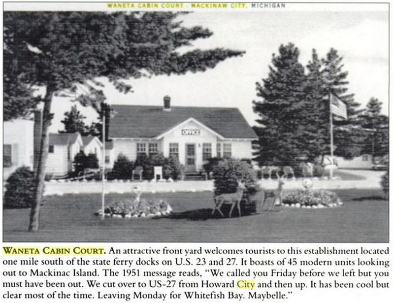 Waneta Cabin Court - 1951 Postcard (newer photo)